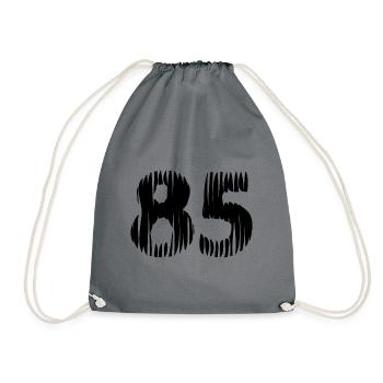 85 number jersey - Drawstring Bag - grey - Front