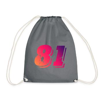 81 number symbol - Drawstring Bag - grey - Front
