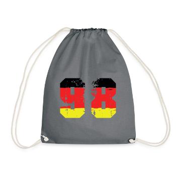 98 Number Germany Jersey - Drawstring Bag - grey - Front