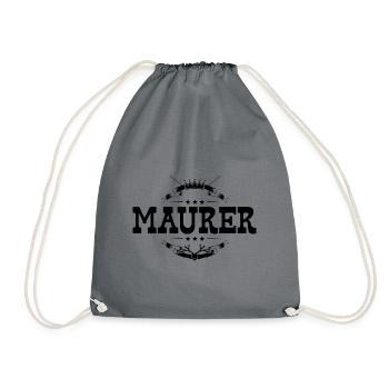 Maurer Beruf - Turnbeutel - Grau - Vorne