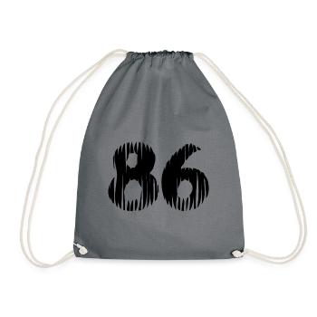 86 number jersey - Drawstring Bag - grey - Front