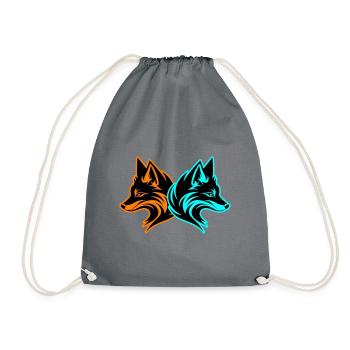 Fuchs Tier - Turnbeutel - Grau - Vorne