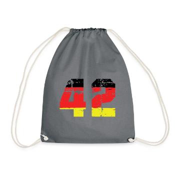 42 Numéro Allemagne Jersey - Sac de sport léger - gris - Devant