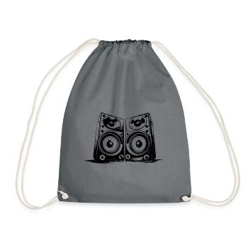 Music Boxing Symbol Bass - Drawstring Bag - grey - Front