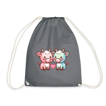 Taurus Couple Love Couple In Love - Drawstring Bag - grey - Front