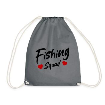 Coeur de l’escouade de pêche - Sac de sport léger - gris - Devant