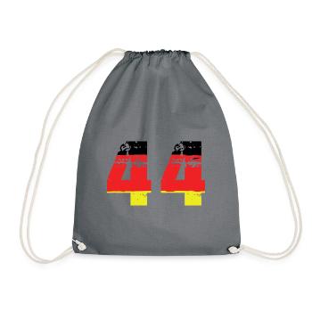 44 Number Germany Jersey - Drawstring Bag - grey - Front