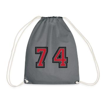 74 Symbole numérique - Sac de sport léger - gris - Devant