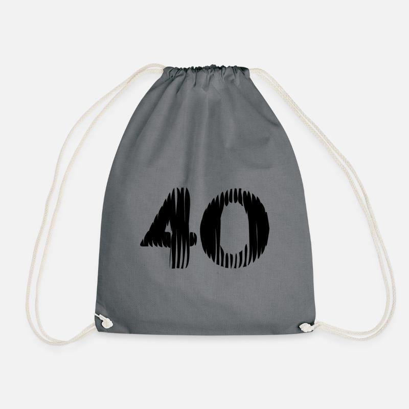 40 number jersey - Drawstring Bag - grey