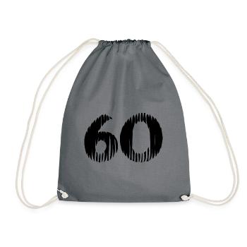 60 number jersey - Drawstring Bag - grey - Front