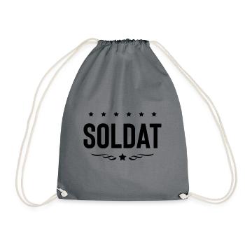 Soldat Beruf - Turnbeutel - Grau - Vorne