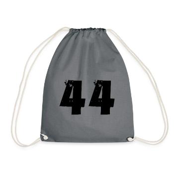 44 number - Drawstring Bag - grey - Front