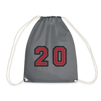 20 number symbol - Drawstring Bag - grey - Front