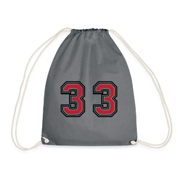 33 number symbol - Drawstring Bag - grey - Front