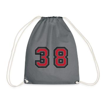 38 symboles numériques - Sac de sport léger - gris - Devant