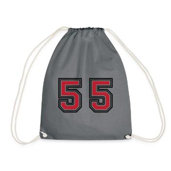 55 Symbole numérique - Sac de sport léger - gris - Devant