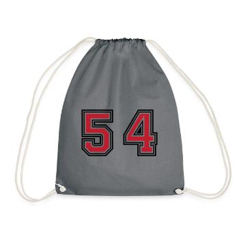 54 Symbole numérique - Sac de sport léger - gris - Devant
