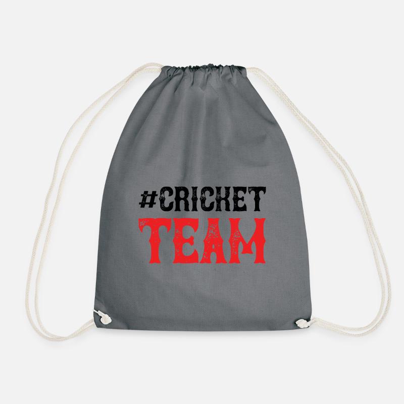 Cricket Team - Drawstring Bag - grey