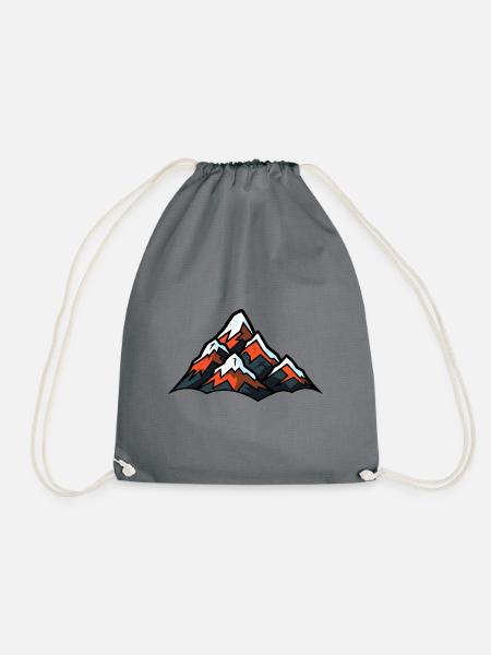 Symbol Berge - Turnbeutel - Grau