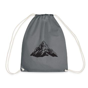Mountains Landscape - Drawstring Bag - grey - Front
