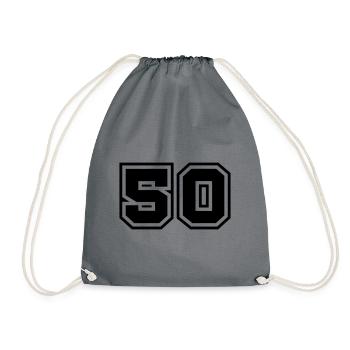 50 number symbol - Drawstring Bag - grey - Front