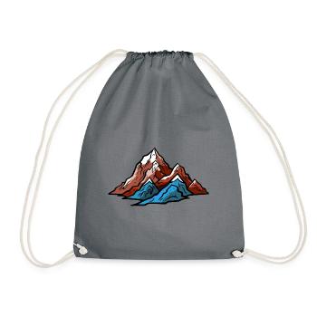 Berge Symbol Natur - Turnbeutel - Grau - Vorne