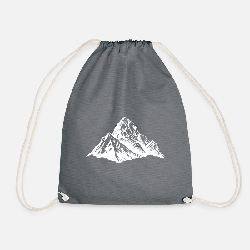 Berge Bergsteiger Symbol - Turnbeutel - Grau
