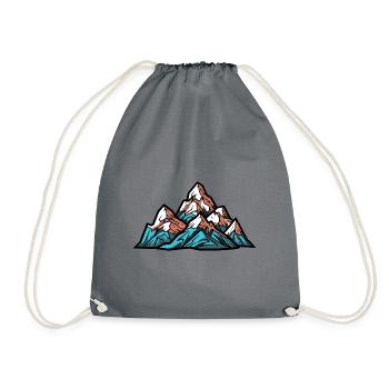 Mountains Alps Symbol - Drawstring Bag - grey - Front