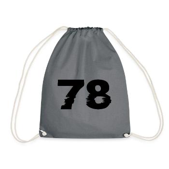 78 number - Drawstring Bag - grey - Front