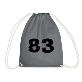 83 number - Drawstring Bag - grey - Front