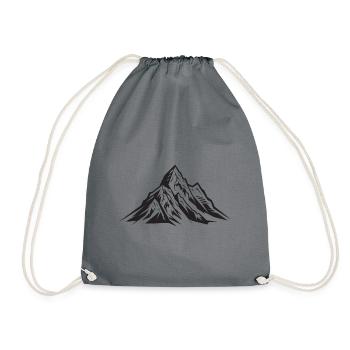 Mountains Nature Mountain Symbol - Drawstring Bag - grey - Front