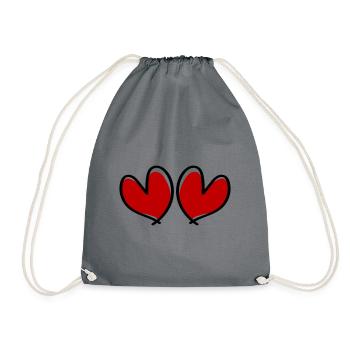 Cœurs Amour Cœur - Sac de sport léger - gris - Devant