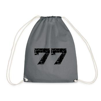 77 Number jersey - Drawstring Bag - grey - Front