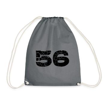 56 Number jersey - Drawstring Bag - grey - Front