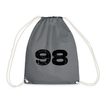 98 number jersey - Drawstring Bag - grey - Front
