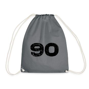 90 number jersey - Drawstring Bag - grey - Front