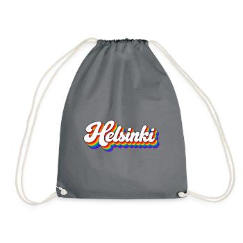Helsinki - Finnland - Suomi - Finland - finnisch - Turnbeutel - Grau - Vorne
