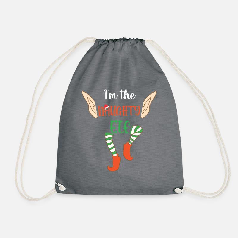 Weihnachten Weihnachtsmann Geschenke - Turnbeutel - Grau