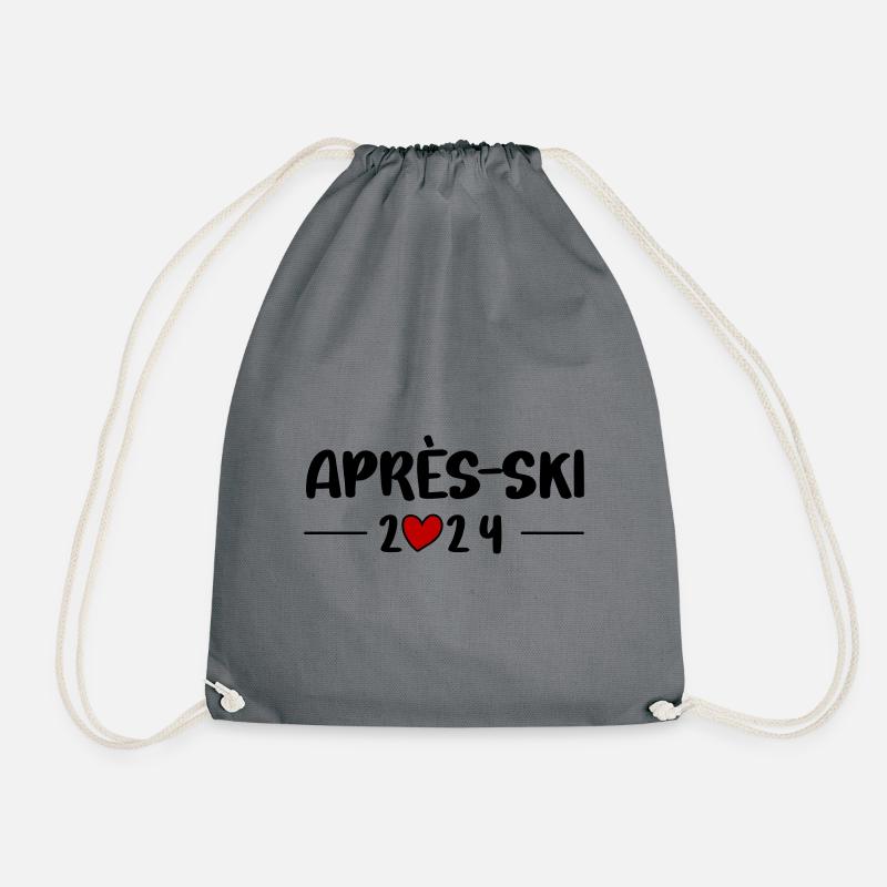 Apres Ski 2024 Herz Reise - Turnbeutel - Grau