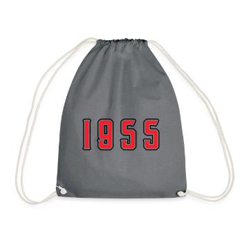 1955 Jahr Geburtstag - Turnbeutel - Grau - Vorne