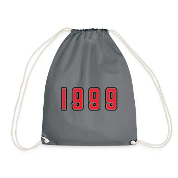 1999 year birthday - Drawstring Bag - grey - Front