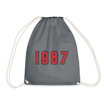 1967 Jahr Geburtstag - Turnbeutel - Grau - Vorne