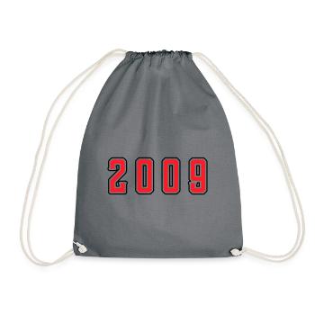 2009 Jahr Geburtstag - Turnbeutel - Grau - Vorne