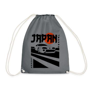 Légende sur roues – Icône de la voiture de sport JDM - Sac de sport léger - gris - Devant