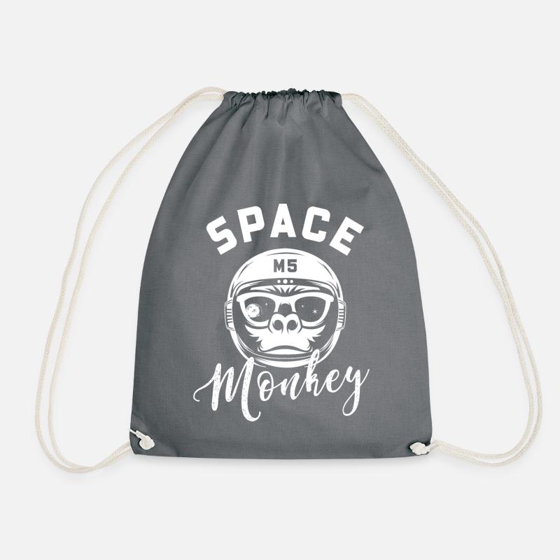 Space Monkey - Turnbeutel - Grau