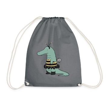 Kroko Hummel Biene Kostüm - Turnbeutel - Grau - Vorne