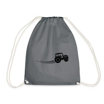 tracteur agriculteur - Sac de sport léger - gris - Devant