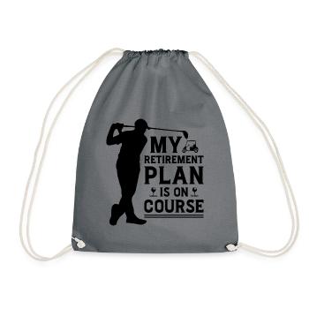 My Retirement Plan Golf Player Golfing Golf Course - Turnbeutel - Grau - Vorne