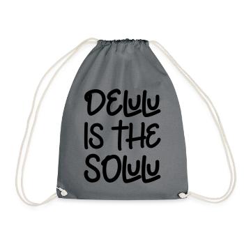 Delulu is the solulu - Turnbeutel - Grau - Vorne
