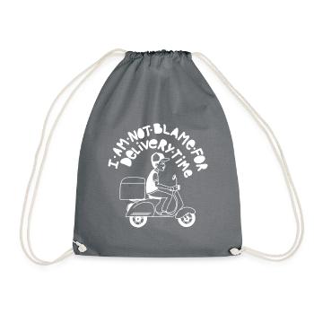 I AM NOT BLAME FOR DELIVERY TIME - Turnbeutel - Grau - Vorne